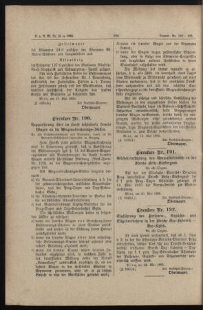 Verordnungs- und Anzeige-Blatt der k.k. General-Direction der österr. Staatsbahnen 18850530 Seite: 2