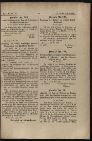 Verordnungs- und Anzeige-Blatt der k.k. General-Direction der österr. Staatsbahnen 18850614 Seite: 7