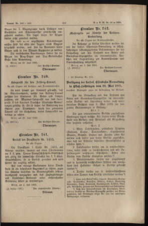 Verordnungs- und Anzeige-Blatt der k.k. General-Direction der österr. Staatsbahnen 18850705 Seite: 3