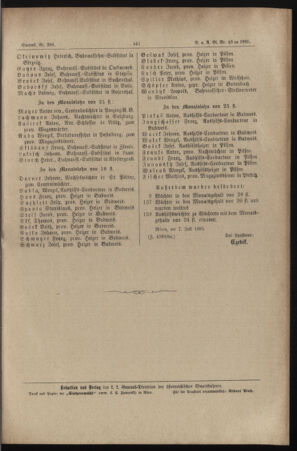 Verordnungs- und Anzeige-Blatt der k.k. General-Direction der österr. Staatsbahnen 18850707 Seite: 23