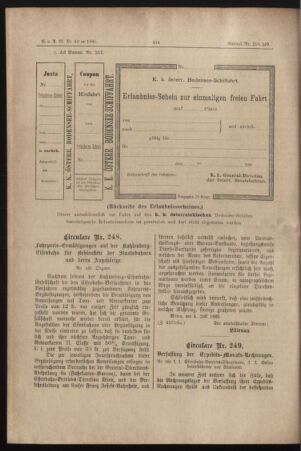 Verordnungs- und Anzeige-Blatt der k.k. General-Direction der österr. Staatsbahnen 18850710 Seite: 2