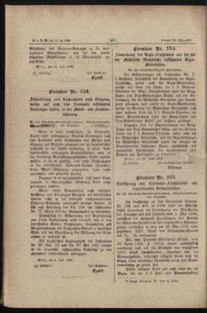 Verordnungs- und Anzeige-Blatt der k.k. General-Direction der österr. Staatsbahnen 18850717 Seite: 10