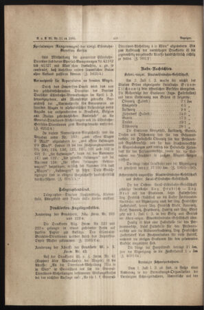 Verordnungs- und Anzeige-Blatt der k.k. General-Direction der österr. Staatsbahnen 18850717 Seite: 12