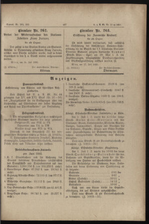 Verordnungs- und Anzeige-Blatt der k.k. General-Direction der österr. Staatsbahnen 18850721 Seite: 3