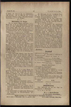 Verordnungs- und Anzeige-Blatt der k.k. General-Direction der österr. Staatsbahnen 18850801 Seite: 23