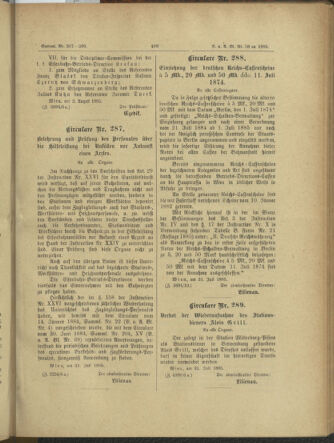 Verordnungs- und Anzeige-Blatt der k.k. General-Direction der österr. Staatsbahnen 18850808 Seite: 3