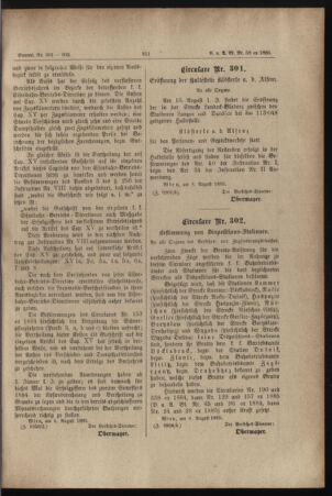 Verordnungs- und Anzeige-Blatt der k.k. General-Direction der österr. Staatsbahnen 18850814 Seite: 7