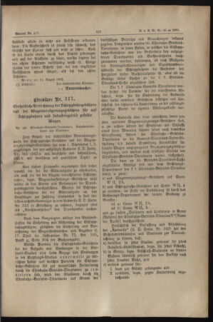 Verordnungs- und Anzeige-Blatt der k.k. General-Direction der österr. Staatsbahnen 18850819 Seite: 9