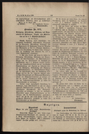 Verordnungs- und Anzeige-Blatt der k.k. General-Direction der österr. Staatsbahnen 18850903 Seite: 2