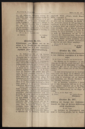 Verordnungs- und Anzeige-Blatt der k.k. General-Direction der österr. Staatsbahnen 18850916 Seite: 4