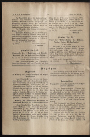 Verordnungs- und Anzeige-Blatt der k.k. General-Direction der österr. Staatsbahnen 18850916 Seite: 6