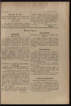 Verordnungs- und Anzeige-Blatt der k.k. General-Direction der österr. Staatsbahnen 18851006 Seite: 5