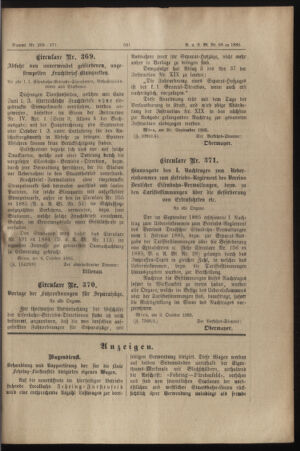 Verordnungs- und Anzeige-Blatt der k.k. General-Direction der österr. Staatsbahnen 18851013 Seite: 7