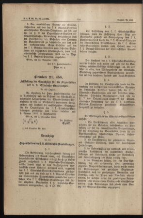 Verordnungs- und Anzeige-Blatt der k.k. General-Direction der österr. Staatsbahnen 18851217 Seite: 2