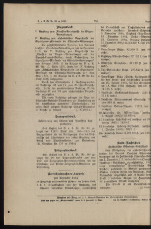 Verordnungs- und Anzeige-Blatt der k.k. General-Direction der österr. Staatsbahnen 18851227 Seite: 6