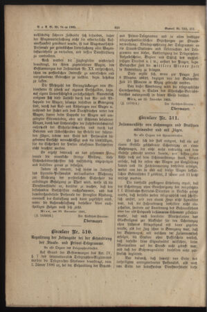 Verordnungs- und Anzeige-Blatt der k.k. General-Direction der österr. Staatsbahnen 18851231 Seite: 24