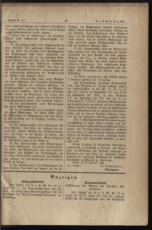 Verordnungs- und Anzeige-Blatt der k.k. General-Direction der österr. Staatsbahnen 18851231 Seite: 25