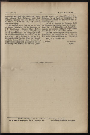 Verordnungs- und Anzeige-Blatt der k.k. General-Direction der österr. Staatsbahnen 18851231 Seite: 5