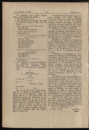 Verordnungs- und Anzeige-Blatt der k.k. General-Direction der österr. Staatsbahnen 18860113 Seite: 14