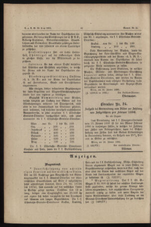 Verordnungs- und Anzeige-Blatt der k.k. General-Direction der österr. Staatsbahnen 18860124 Seite: 4