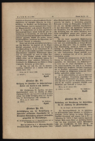 Verordnungs- und Anzeige-Blatt der k.k. General-Direction der österr. Staatsbahnen 18860209 Seite: 2