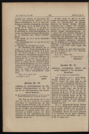 Verordnungs- und Anzeige-Blatt der k.k. General-Direction der österr. Staatsbahnen 18860215 Seite: 2