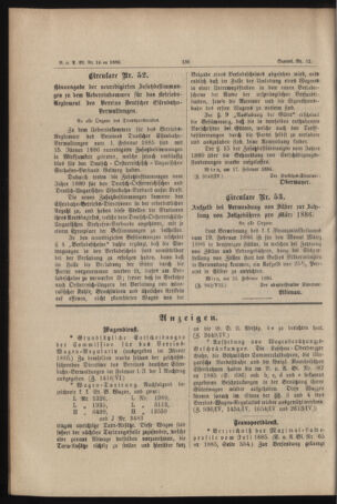 Verordnungs- und Anzeige-Blatt der k.k. General-Direction der österr. Staatsbahnen 18860224 Seite: 10