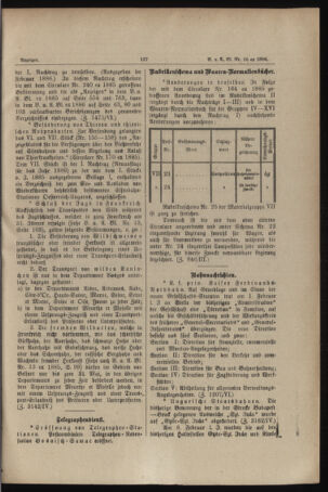 Verordnungs- und Anzeige-Blatt der k.k. General-Direction der österr. Staatsbahnen 18860224 Seite: 11