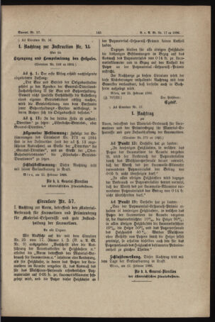 Verordnungs- und Anzeige-Blatt der k.k. General-Direction der österr. Staatsbahnen 18860228 Seite: 5