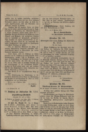 Verordnungs- und Anzeige-Blatt der k.k. General-Direction der österr. Staatsbahnen 18860228 Seite: 7