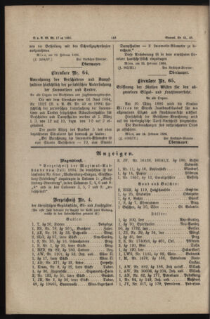 Verordnungs- und Anzeige-Blatt der k.k. General-Direction der österr. Staatsbahnen 18860228 Seite: 8