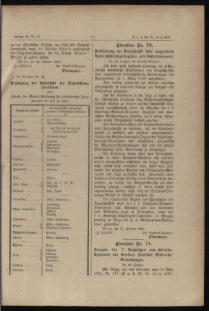 Verordnungs- und Anzeige-Blatt der k.k. General-Direction der österr. Staatsbahnen 18860307 Seite: 7