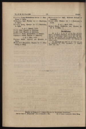 Verordnungs- und Anzeige-Blatt der k.k. General-Direction der österr. Staatsbahnen 18860315 Seite: 8