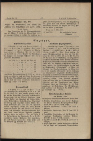 Verordnungs- und Anzeige-Blatt der k.k. General-Direction der österr. Staatsbahnen 18860323 Seite: 3