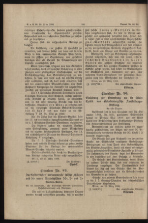 Verordnungs- und Anzeige-Blatt der k.k. General-Direction der österr. Staatsbahnen 18860329 Seite: 2