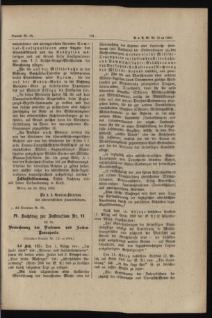 Verordnungs- und Anzeige-Blatt der k.k. General-Direction der österr. Staatsbahnen 18860405 Seite: 5