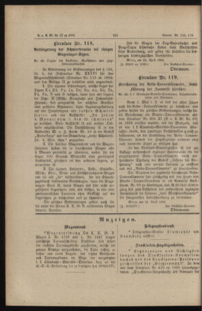 Verordnungs- und Anzeige-Blatt der k.k. General-Direction der österr. Staatsbahnen 18860430 Seite: 4