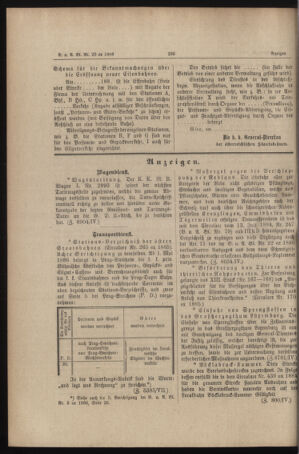 Verordnungs- und Anzeige-Blatt der k.k. General-Direction der österr. Staatsbahnen 18860510 Seite: 10