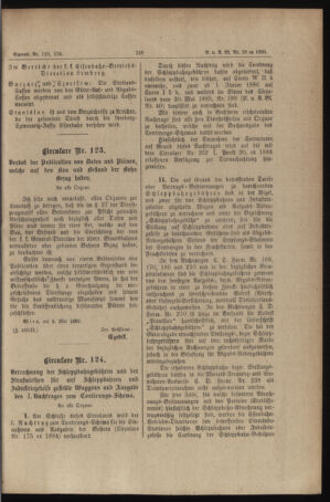 Verordnungs- und Anzeige-Blatt der k.k. General-Direction der österr. Staatsbahnen 18860510 Seite: 3