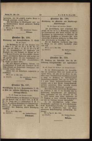 Verordnungs- und Anzeige-Blatt der k.k. General-Direction der österr. Staatsbahnen 18860517 Seite: 5