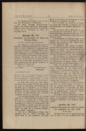 Verordnungs- und Anzeige-Blatt der k.k. General-Direction der österr. Staatsbahnen 18860524 Seite: 2