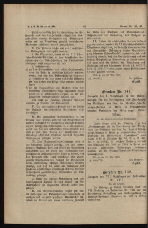 Verordnungs- und Anzeige-Blatt der k.k. General-Direction der österr. Staatsbahnen 18860531 Seite: 14