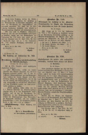 Verordnungs- und Anzeige-Blatt der k.k. General-Direction der österr. Staatsbahnen 18860531 Seite: 15