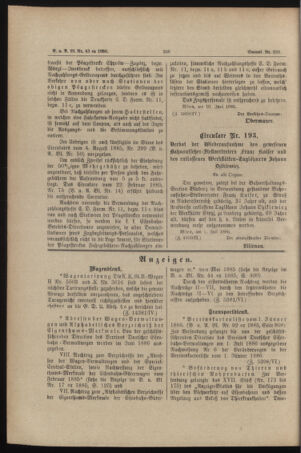 Verordnungs- und Anzeige-Blatt der k.k. General-Direction der österr. Staatsbahnen 18860714 Seite: 6