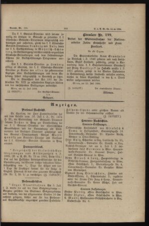 Verordnungs- und Anzeige-Blatt der k.k. General-Direction der österr. Staatsbahnen 18860717 Seite: 11