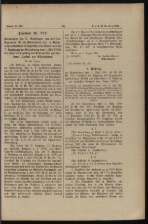 Verordnungs- und Anzeige-Blatt der k.k. General-Direction der österr. Staatsbahnen 18860809 Seite: 7