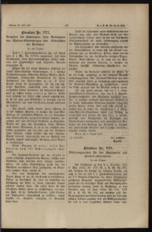 Verordnungs- und Anzeige-Blatt der k.k. General-Direction der österr. Staatsbahnen 18860816 Seite: 5