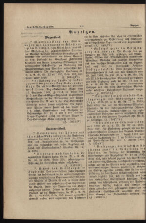 Verordnungs- und Anzeige-Blatt der k.k. General-Direction der österr. Staatsbahnen 18860816 Seite: 8