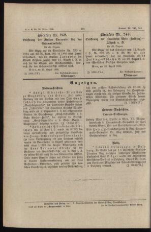 Verordnungs- und Anzeige-Blatt der k.k. General-Direction der österr. Staatsbahnen 18860823 Seite: 4