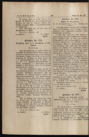 Verordnungs- und Anzeige-Blatt der k.k. General-Direction der österr. Staatsbahnen 18860911 Seite: 2